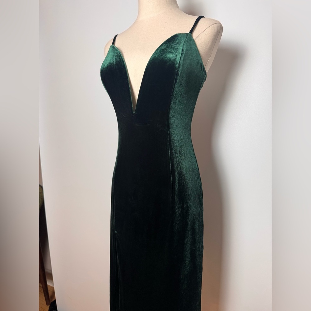 Revolve NBD Velvet Green Dress Shana - Picture 8 of 12